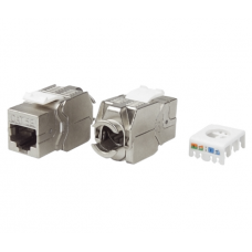 Модульный разъём OK-net Кат.5e FTP (180°, toolless)