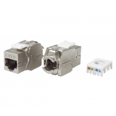 Модульный разъём OK-net Кат.6 FTP (180°, toolless)