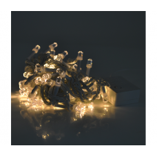 Гирлянды 100LED (Шестигранник Big) Yellow, 8 режимов, 5 метров, черная изоляция, BOX
