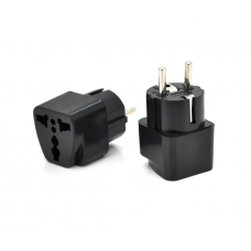 Переходник на евророзетку TEFAL-тройник Black, в упаковке 20 штук, цена за штуку