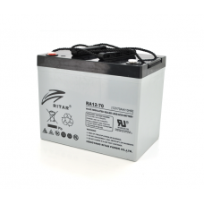 Аккумуляторная батарея AGM RITAR RA12-70, Gray Case, 12V 70.0Ah ( 350 x 167 x 182 )
