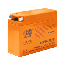 Мотоакумулятор OUTDO (Maxion) GT4B-5 (MF), 12V 2.3 Ah (114 х 39 х 87), Orange