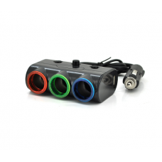 АЗУ розгалужувач Olesson 1523, 12V-3*12V+2*USB, Black, Blister