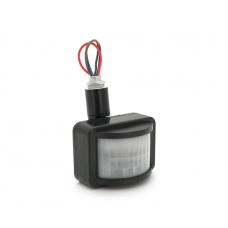 Датчик движения, 180°, расстояние макс. 12м, 220V, макс. нагрузка 100Вт, Black