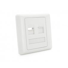 Рамка 86х86 под 2 модуля Keystone Jack RJ-45 кат.5E UTP, 2-port