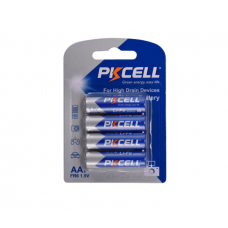 Батарейка литиевая PKCELL LiFe 1.5V AA / FR6, 4 шт в блистере (упак.48 штук) цена за блист.