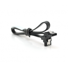 Кабель інтерфейсний SATA 0.45м, кут 90 ° c засувкою, чорний