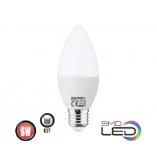 Лампа свеча ULTRA SMD LED 6W 6400K E27 480Lm 175-250V