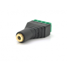 Гнездо для подключения miniJack 3.5" Stereo (4 контакта) с клеммами под кабель