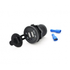 АЗУ KWG-Р15-S,12-24V, 2x USB, 5V, Black, Box