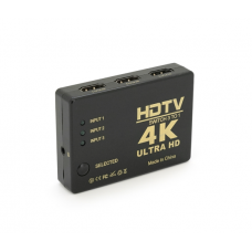 Пассивный HDMI свич с пультом ДУ IR, 1080Р, 1,4 версия, 1=>3 порта, Blister