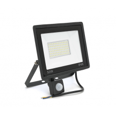 Прожектор LED c датчиком движения Ritar ZB-PGGY-50W, 50W, SMD2835, IP65, 4000Lm, 6500K (100%), Ra>70, 182*146*40mm, Black