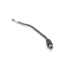 Разъем питания DC-M (D 5,5x2,1мм) => кабель длиной 25см black, Black plug OEM