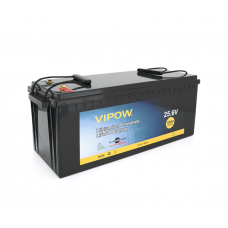 Акумуляторна батарея Vipow LiFePO4 25,6V 100Ah з вбудованою ВМS платою 80A (523*207*215)