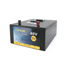 Акумуляторна батарея Vipow LiFePO4 51,2V 100Ah з вбудованою ВМS платою 80A (450*442*177)