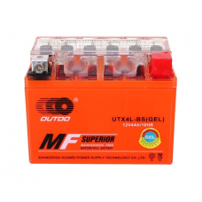 Мотоакумулятор OUTDO (Maxion) UTX4L-BS GEL, 12V 4 Ah (113 х 70 х 85), Orange