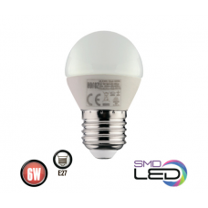 Лампа шаровая ELITE SMD LED 6W 4200K Е27 480Lm 175-250V