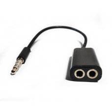Спліттер Jack 3.5 (тато) => 2 * Jack 3.5 (мама) Stereo Black, Пакет