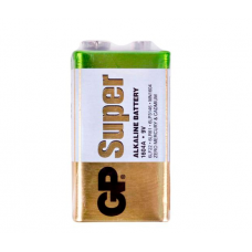 Батарейка лужна GP SUPER ALKALINE 1604AEB-5S1, 9V, крона, 6LF22 10 (100шт.) х10(10шт.) х1 у вакуумному впакуванні ціна за 1шт