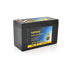 Акумуляторна батарея літієва Vipow 12 V 12Ah з елементами Li-ion 18650 з вбудованою ВМS платою, (3S6P) (151х65х94(100))мм