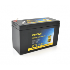 Акумуляторна батарея літієва Vipow 12 V 14Ah з елементами Li-ion 18650 з вбудованою ВМS платою, (3S7P) (151х65х94(100))мм