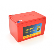 Акумуляторна батарея літієва Vipow 12 V 18Ah з елементами Li-ion 18650 з вбудованою ВМS платою, (3S9P) (151х99х99)мм