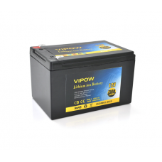 Акумуляторна батарея літієва Vipow 12 V 20Ah з елементами Li-ion 18650 з вбудованою ВМS платою, (3S10P) (151х98х95(101))мм