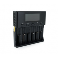 ЗУ универсальное Liitokala Lii-S6, АЗУ+СЗУ, 6 каналов,LCD дисплей, поддерживает Li-ion, Ni-MH и Ni-Cd AA (R6), ААA (R03), AAAA, С (R14)