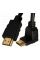 Кабель Merlion HDMI-HDMI 1.0m, v1.4, OD-7.5mm, круглый Black, коннектор Black 90° угловой