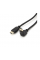 Кабель Merlion HDMI-HDMI 1.0m, v1.4, OD-7.5mm, круглый Black, коннектор Black 90° угловой