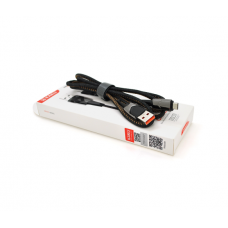 Кабель iKAKU KSC-192 GEDIAO zinc alloy charging data cable series for micro, Black, длина 1,2м, 3,2А, BOX