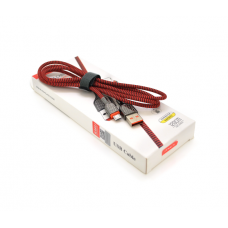 Кабель iKAKU KSC-188 DIANYA zinc alloy charging data cable series for micro, Red, длина 1,2м, 3,2А, BOX