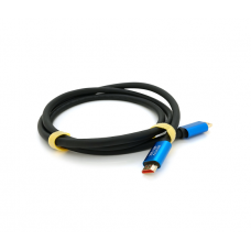 Кабель Merlion HDMI-HDMI 4Kx2K Ultra HD, 1.5m, v2,0, круглый Black, коннектор Blue, Blister-box