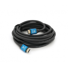 Кабель Merlion HDMI-HDMI 4Kx2K Ultra HD, 5.0m, v2,0, круглый Black, коннектор Blue, Blister-box