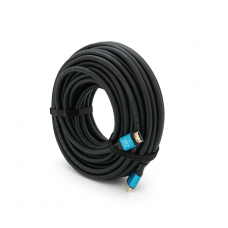 Кабель Merlion HDMI-HDMI 4Kx2K Ultra HD, 20.0m, v2,0, круглый Black, коннектор Blue, Blister-box
