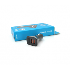 АЗУ 12-24V iKAKU KSC-527 KAIFENG, 2xUSB, Output: USB1 / 2: DC5V / 2.8A, Black, Blister-box