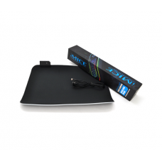 Коврик 250 * 350 для миші iMICE PD-04 тканевий з боковою прошивкою, товщина 4 мм, RGB, під USB- вихід, Color Box