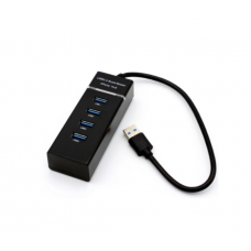 Хаб USB 3.0 UH-303, 4 порта, поддержка до 1TB, Black, Blister
