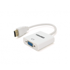 Конвертер VEGGIEG H-V1B HDMI (тато) на VGA (мама) 25cm, White, Пакет