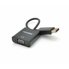 Конвертер VEGGIEG DV-B Display Port (тато) на VGA(мама) 25cm, Black, Пакет
