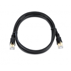 Патч-корд литой VEGGIEG, CCA, SSTP, RJ45, Cat.8, 1,5m, черный