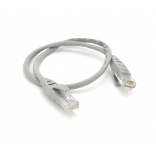 Патч-корд литой VEGGIEG, CCA, UTP, RJ45, Cat.5e, 0,5m, серый