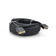 Кабель VEGGIEG VG-15 VGA 3 + 6, 15m, male to male (тато-тато), OD-8.0mm, 2 фериту, круглий Black, коннектор Gold, Box