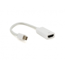Конвертер mini Display Port (папа) на HDMI(мама) 10cm, White, 4K / 2K, Пакет