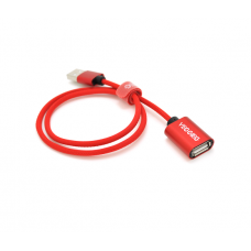 Удлинитель VEGGIEG UF2-0.5, USB 2.0 AM / AF, 0,5m, Red, Пакет