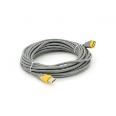 Удлинитель VEGGIEG UF-104, USB 2.0 AM / AF, 10,0m, Grey / Yellow, Пакет