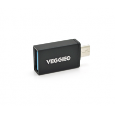 Переходник VEGGIEG V-OT01 USB2.0(AF) OTG => microUSB(M), Black, Пакет