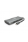 Хаб-конвертор VEGGIEG TC11-S Type-C (тато) на Type-C(мама) + USB3.0*3(мама) + HDMI(мама) + jack3.5(мама) + SD / TF + RJ45, 10 см, Silver, Box