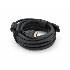 Кабель Ritar Premium PL-HD348 HDMI-HDMI Ultra HD 4K,1080P, 10.0m, v1,4, OD-8.0mm, з фільтром, круглий Black, конектор Gold, Box