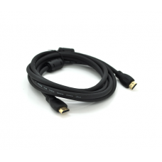 Кабель Ritar Premium PL-HD347 HDMI-HDMI 19+1, Ultra HD 4Kx2K, 2160P, 3.0m, v2,0, OD-6.0mm, с фильтром, круглый Black, коннектор Gold, Box
